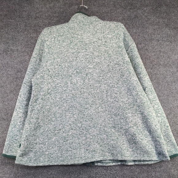 Stan Herman Men's Full Zip Fleece Jacket Green Heathered Size XL 100% Polyester - Picture 2 of 12